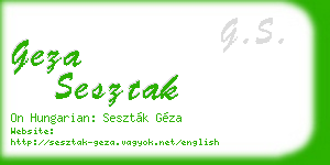 geza sesztak business card